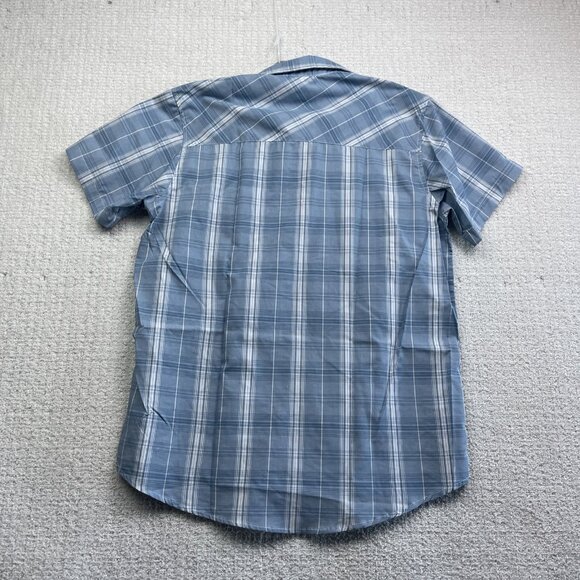 Lot x2 Mountain Ridge Button Up Shirt Mens M  Blue & Green Plaid Short Sleeve - Picture 11 of 16